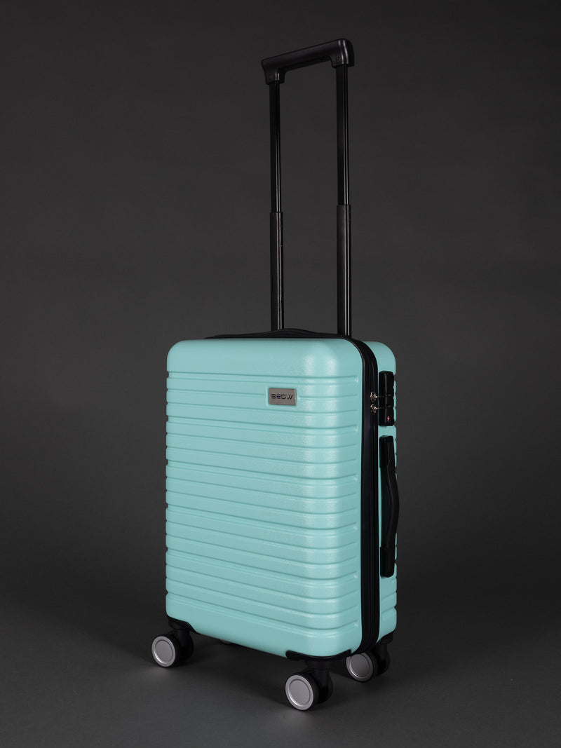 BEOW 3 Piece Mint Luggage Set – 20", 24" & 28" Suitcases with Expandable Hard Shell, Spinner Wheels & TSA Locks