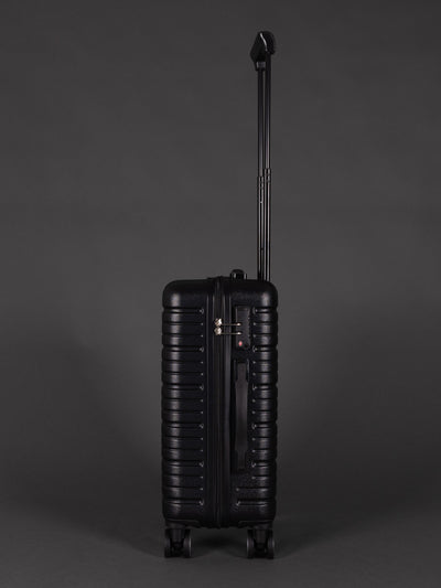 BEOW 3 Piece Black Luggage Set – 20", 24" & 28" Suitcases with Expandable Hard Shell, Spinner Wheels & TSA Locks