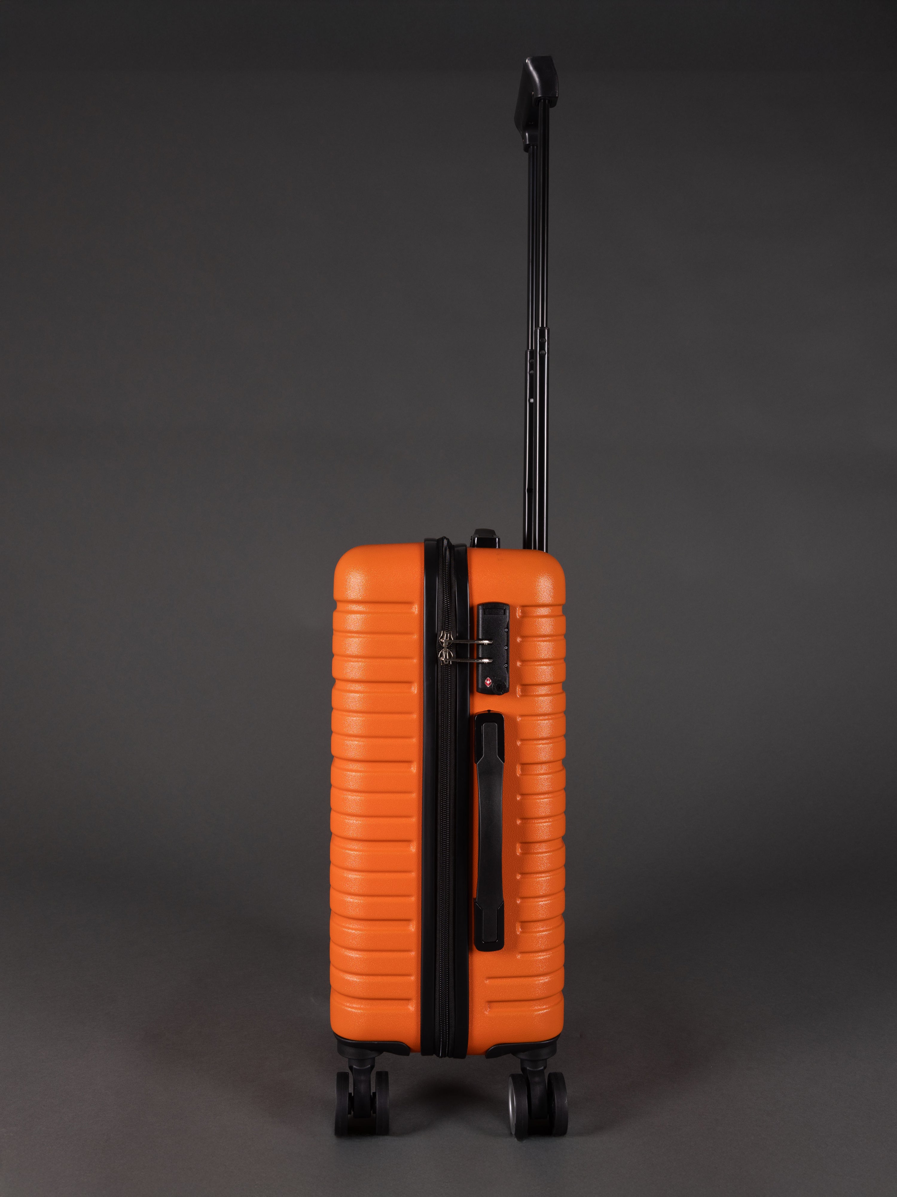 BEOW 3 Piece Orange Luggage Set – 20", 24" & 28" Suitcases with Expandable Hard Shell, Spinner Wheels & TSA Locks