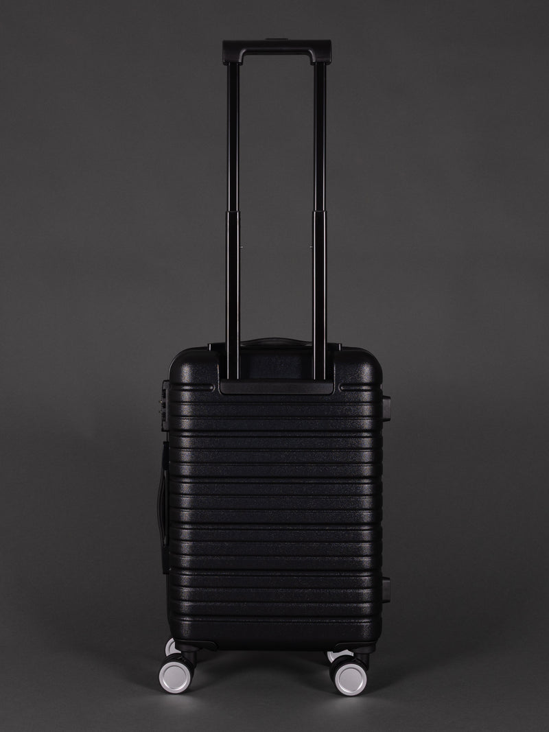BEOW 3 Piece Black Luggage Set – 20", 24" & 28" Suitcases with Expandable Hard Shell, Spinner Wheels & TSA Locks