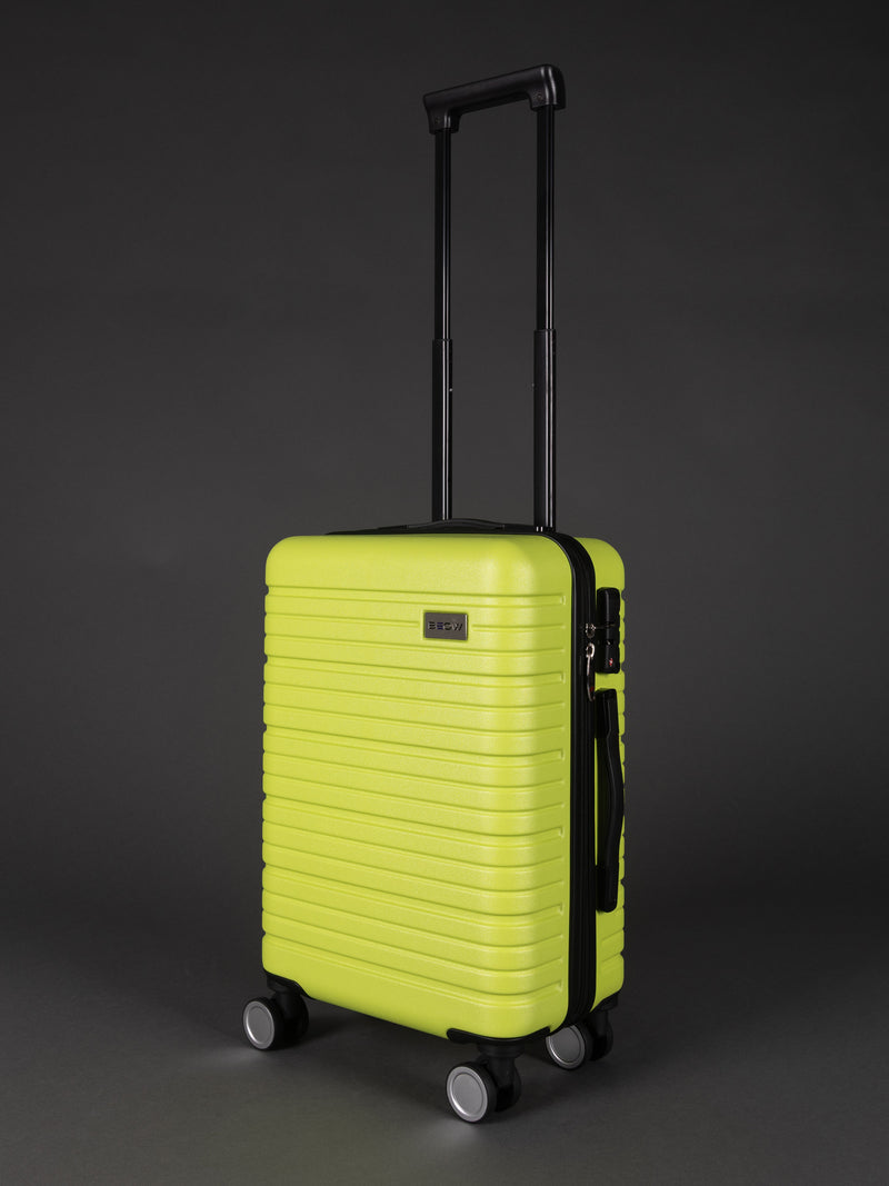BEOW 3 Piece Lime Green Luggage Set – 20", 24" & 28" Suitcases with Expandable Hard Shell, Spinner Wheels & TSA Locks