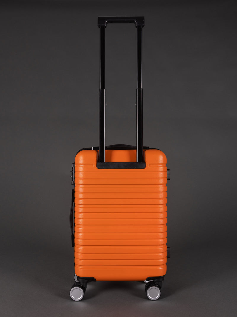 BEOW 3 Piece Orange Luggage Set – 20", 24" & 28" Suitcases with Expandable Hard Shell, Spinner Wheels & TSA Locks