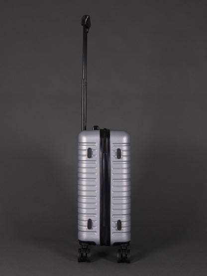 BEOW 3 Piece Silver Luggage Set – 20", 24" & 28" Suitcases with Expandable Hard Shell, Spinner Wheels & TSA Locks