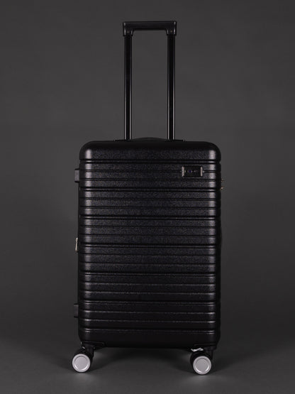 BEOW 3 Piece Black Luggage Set – 20", 24" & 28" Suitcases with Expandable Hard Shell, Spinner Wheels & TSA Locks