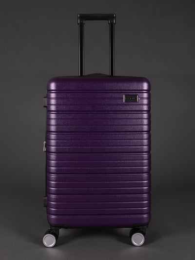 BEOW 3 Piece Purple Luggage Set – 20", 24" & 28" Suitcases with Expandable Hard Shell, Spinner Wheels & TSA Locks
