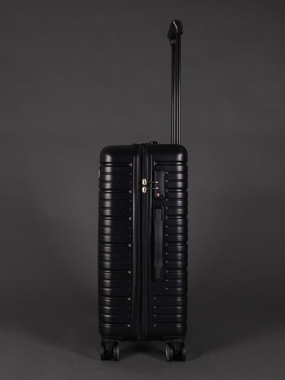 BEOW 3 Piece Black Luggage Set – 20", 24" & 28" Suitcases with Expandable Hard Shell, Spinner Wheels & TSA Locks