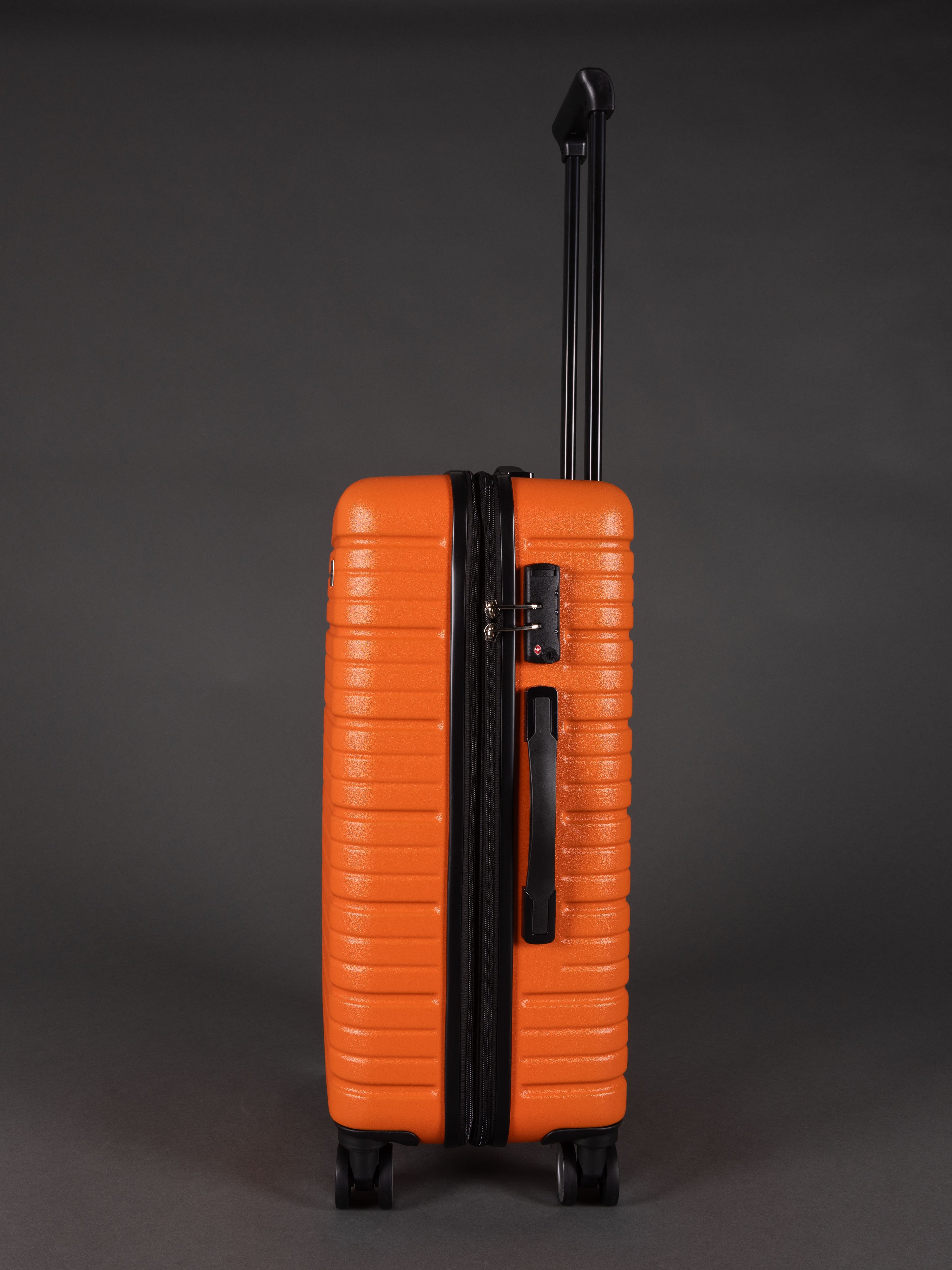 BEOW 3 Piece Orange Luggage Set – 20", 24" & 28" Suitcases with Expandable Hard Shell, Spinner Wheels & TSA Locks