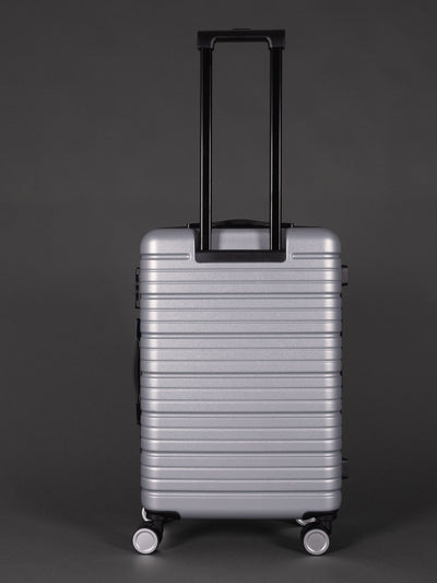 BEOW 3 Piece Silver Luggage Set – 20", 24" & 28" Suitcases with Expandable Hard Shell, Spinner Wheels & TSA Locks