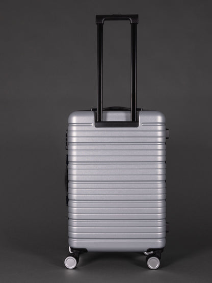 BEOW 3 Piece Silver Luggage Set – 20", 24" & 28" Suitcases with Expandable Hard Shell, Spinner Wheels & TSA Locks