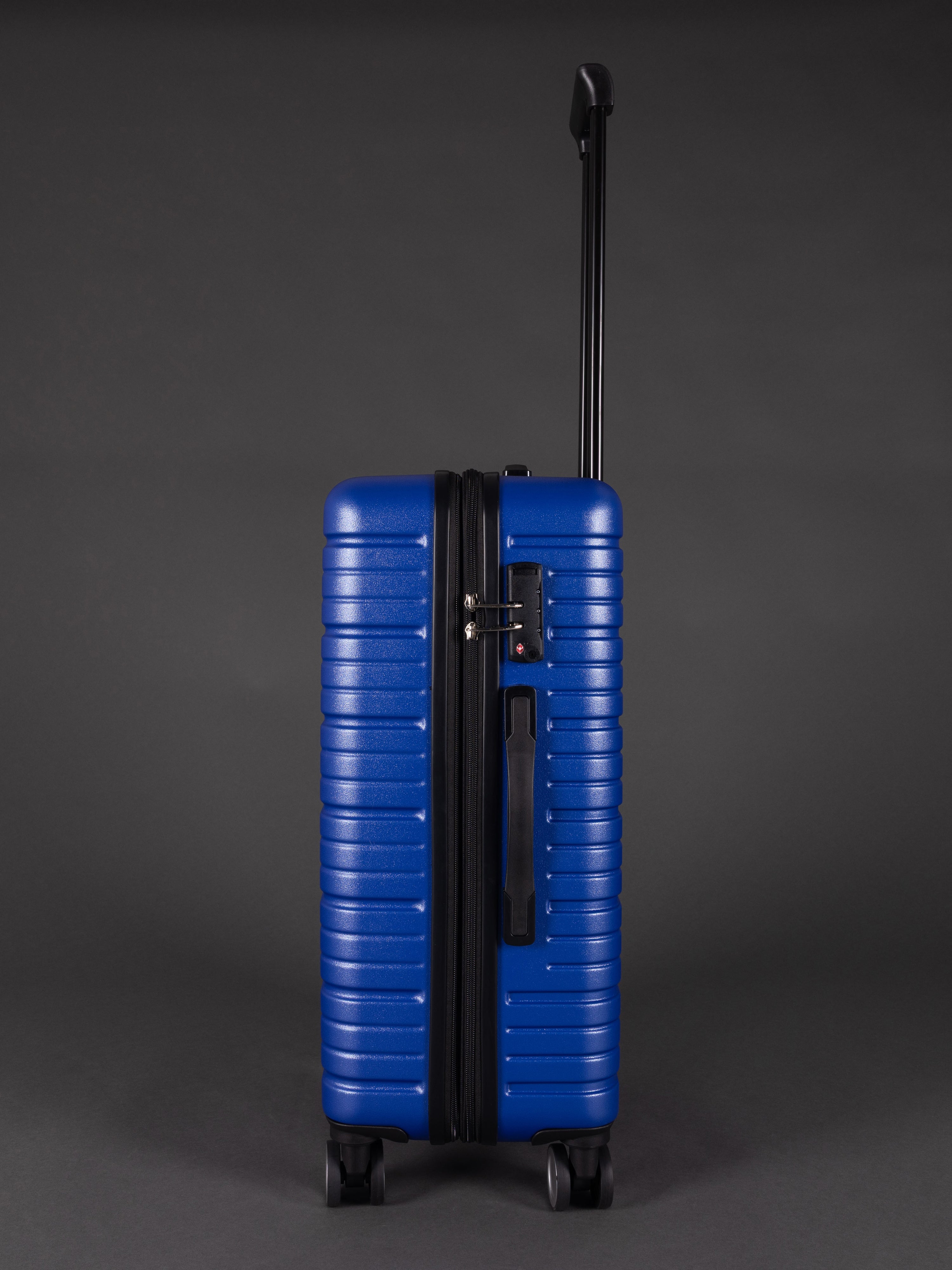 BEOW 3 Piece Blue Luggage Set – 20", 24" & 28" Suitcases with Expandable Hard Shell, Spinner Wheels & TSA Locks