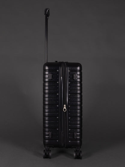 BEOW 3 Piece Black Luggage Set – 20", 24" & 28" Suitcases with Expandable Hard Shell, Spinner Wheels & TSA Locks