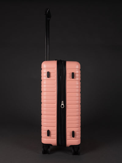 BEOW 3 Piece Pink Luggage Set – 20", 24" & 28" Suitcases with Expandable Hard Shell, Spinner Wheels & TSA Locks