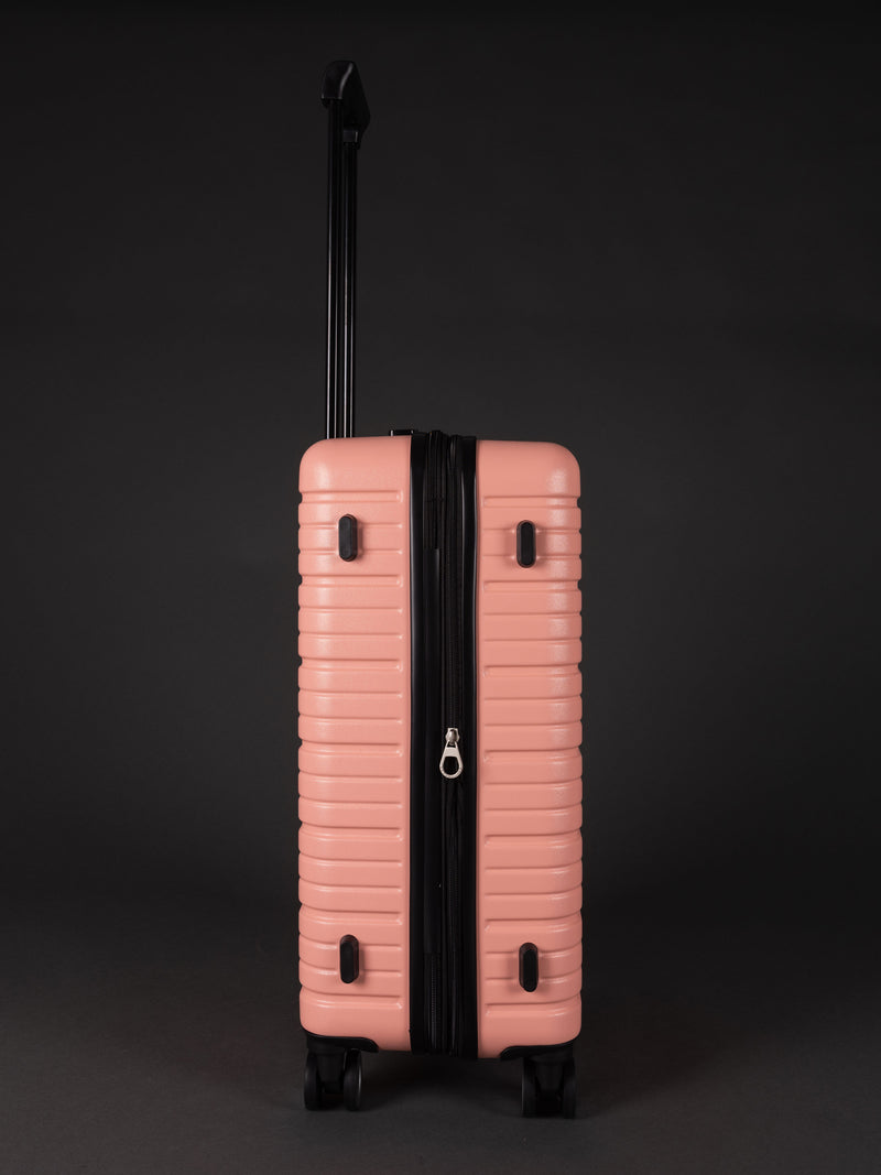 BEOW 3 Piece Pink Luggage Set – 20", 24" & 28" Suitcases with Expandable Hard Shell, Spinner Wheels & TSA Locks