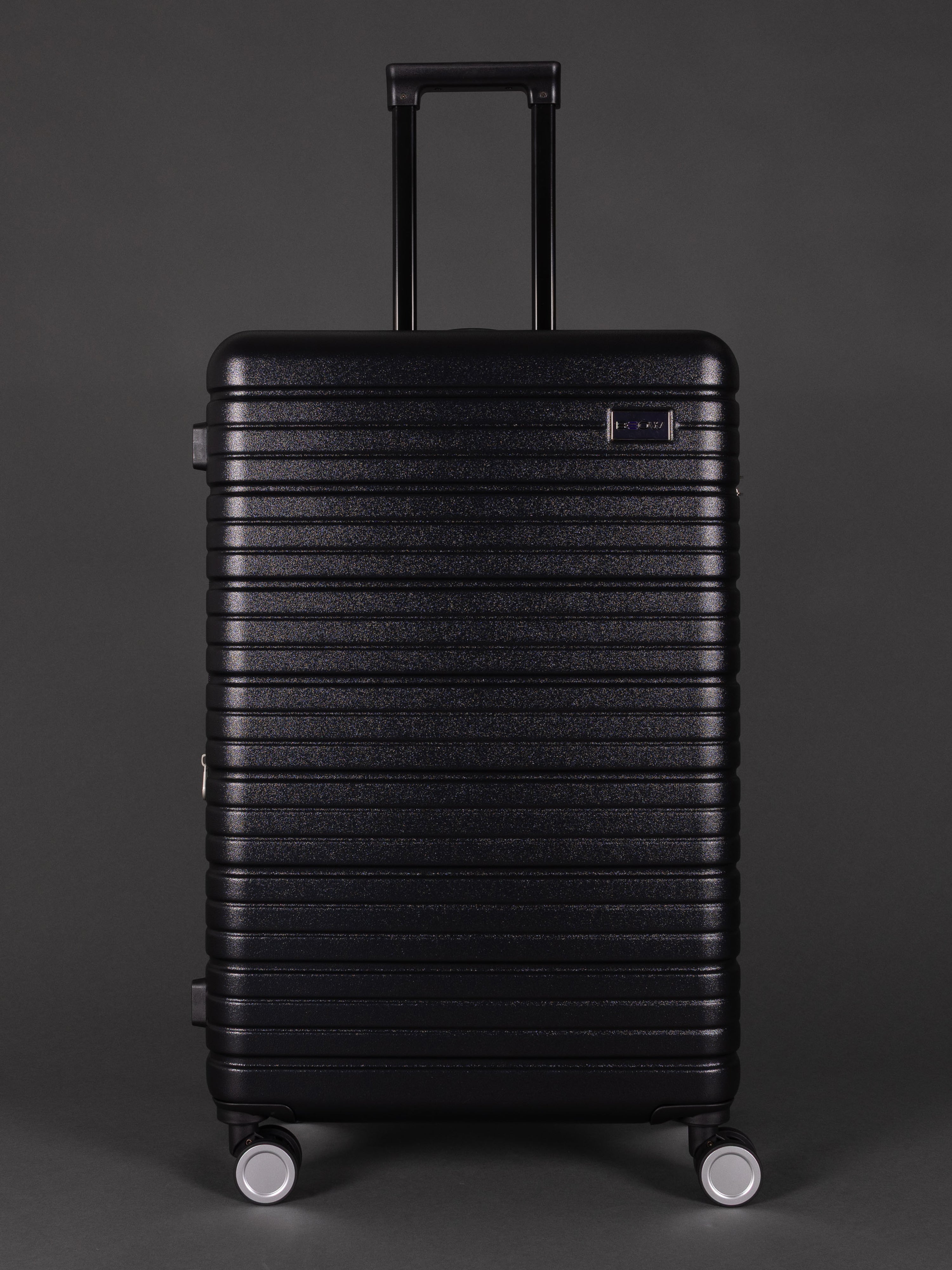 BEOW 3 Piece Black Luggage Set – 20", 24" & 28" Suitcases with Expandable Hard Shell, Spinner Wheels & TSA Locks