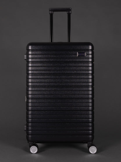 BEOW 3 Piece Black Luggage Set – 20", 24" & 28" Suitcases with Expandable Hard Shell, Spinner Wheels & TSA Locks