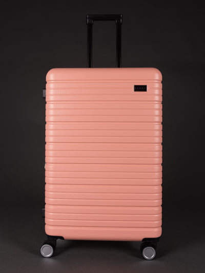 “Lightweight pink 3 piece suitcase set with TSA locks”