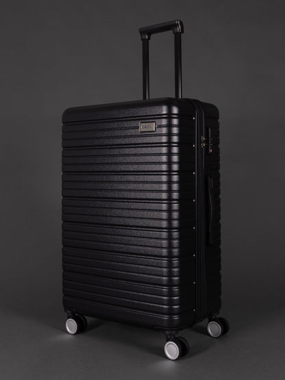 BEOW 3 Piece Black Luggage Set – 20", 24" & 28" Suitcases with Expandable Hard Shell, Spinner Wheels & TSA Locks