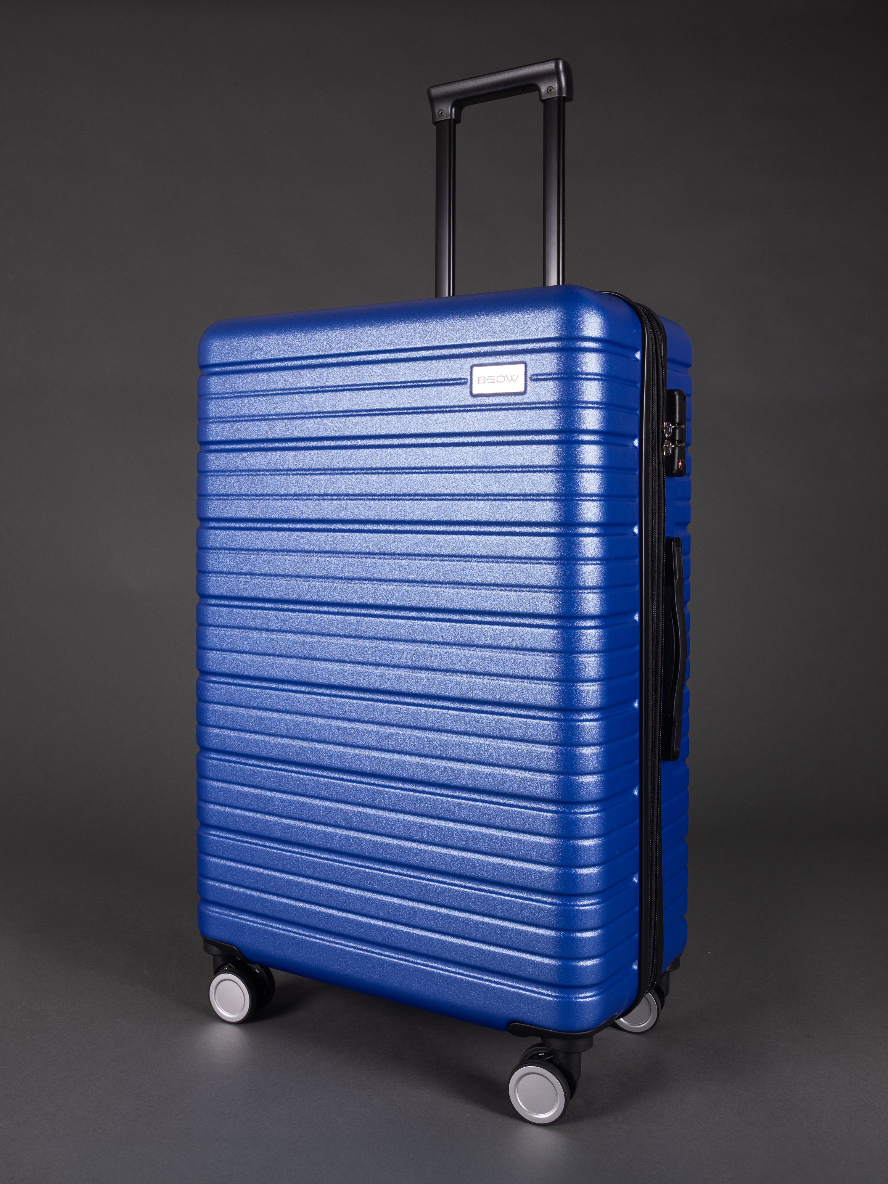 “BEOW 3 piece blue luggage set – expandable suitcase set with TSA locks and spinner wheels”
