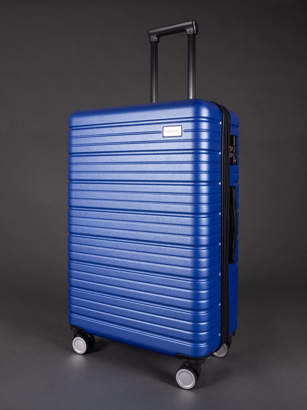 “BEOW 3 piece blue luggage set – expandable suitcase set with TSA locks and spinner wheels”