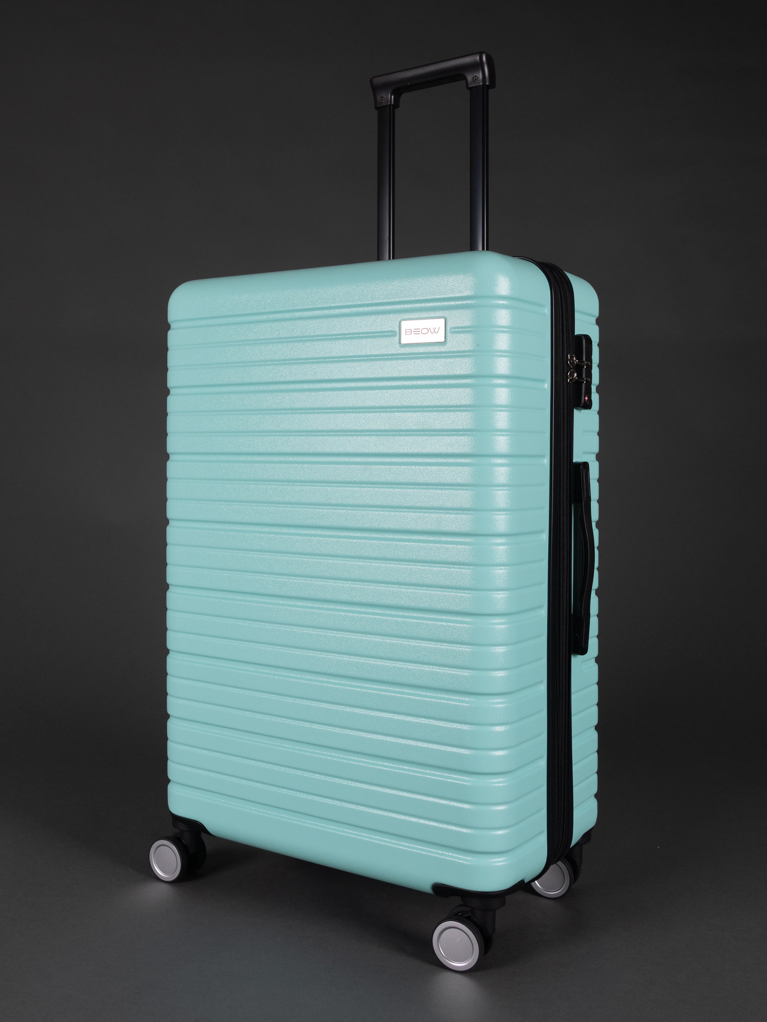“BEOW 3 piece mint luggage set – expandable hard shell suitcase set with TSA locks”