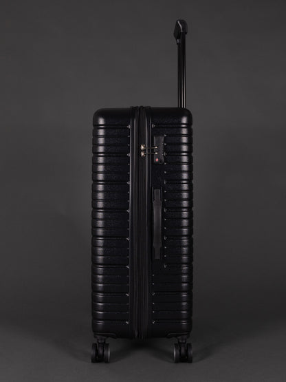 BEOW 3 Piece Black Luggage Set – 20", 24" & 28" Suitcases with Expandable Hard Shell, Spinner Wheels & TSA Locks