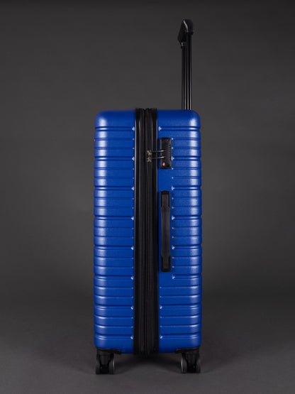 BEOW 3 Piece Blue Luggage Set – 20", 24" & 28" Suitcases with Expandable Hard Shell, Spinner Wheels & TSA Locks