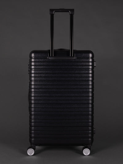 BEOW 3 Piece Black Luggage Set – 20", 24" & 28" Suitcases with Expandable Hard Shell, Spinner Wheels & TSA Locks
