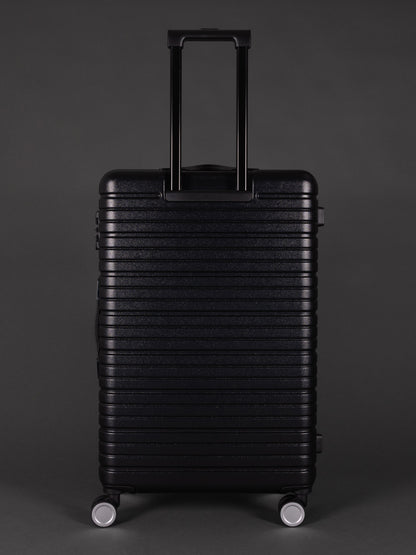 BEOW 3 Piece Black Luggage Set – 20", 24" & 28" Suitcases with Expandable Hard Shell, Spinner Wheels & TSA Locks