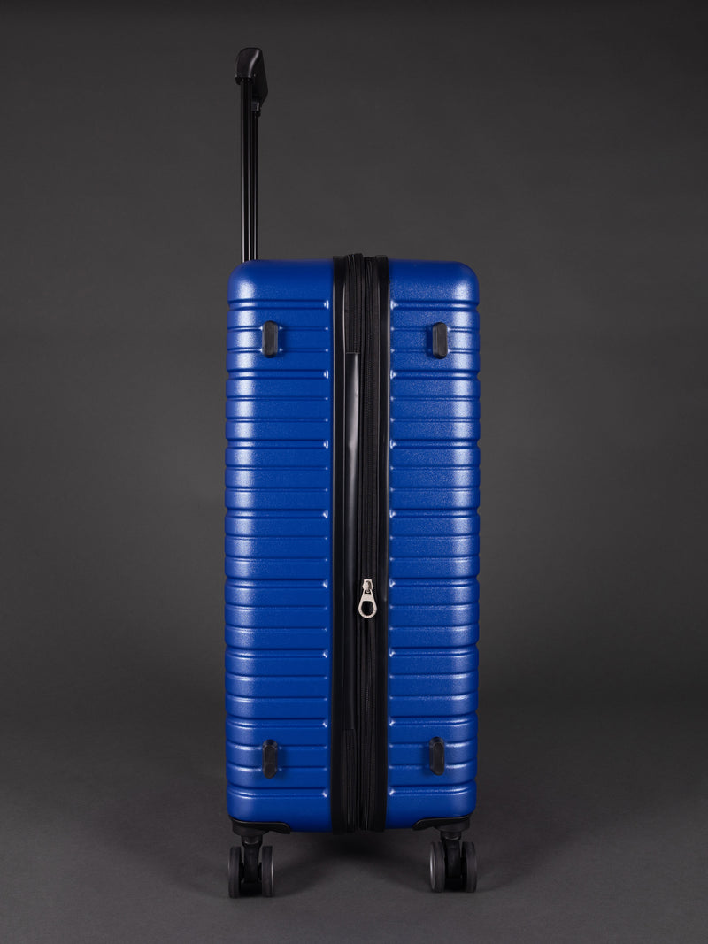 BEOW 3 Piece Blue Luggage Set – 20", 24" & 28" Suitcases with Expandable Hard Shell, Spinner Wheels & TSA Locks