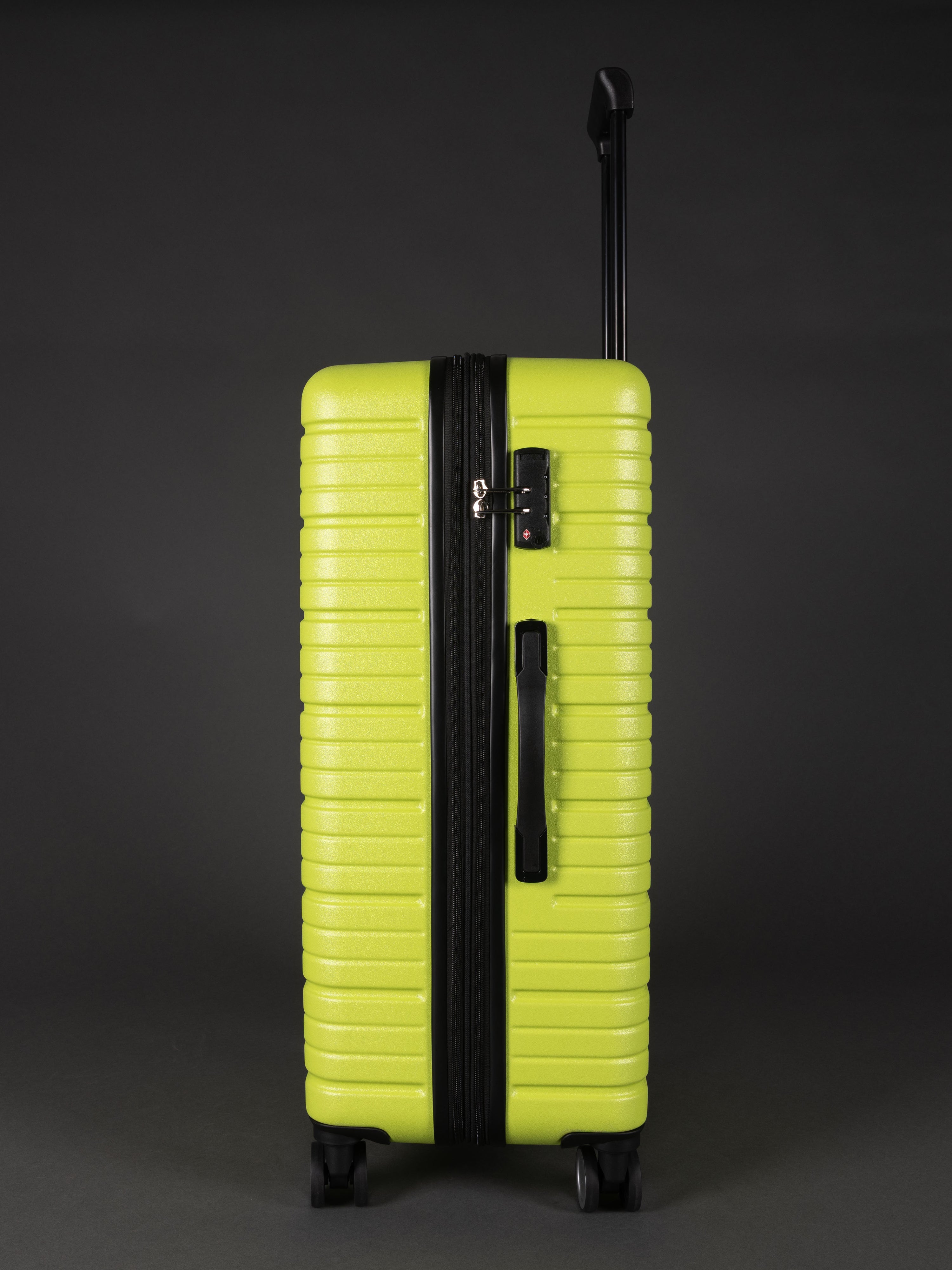 BEOW 3 Piece Lime Green Luggage Set – 20", 24" & 28" Suitcases with Expandable Hard Shell, Spinner Wheels & TSA Locks
