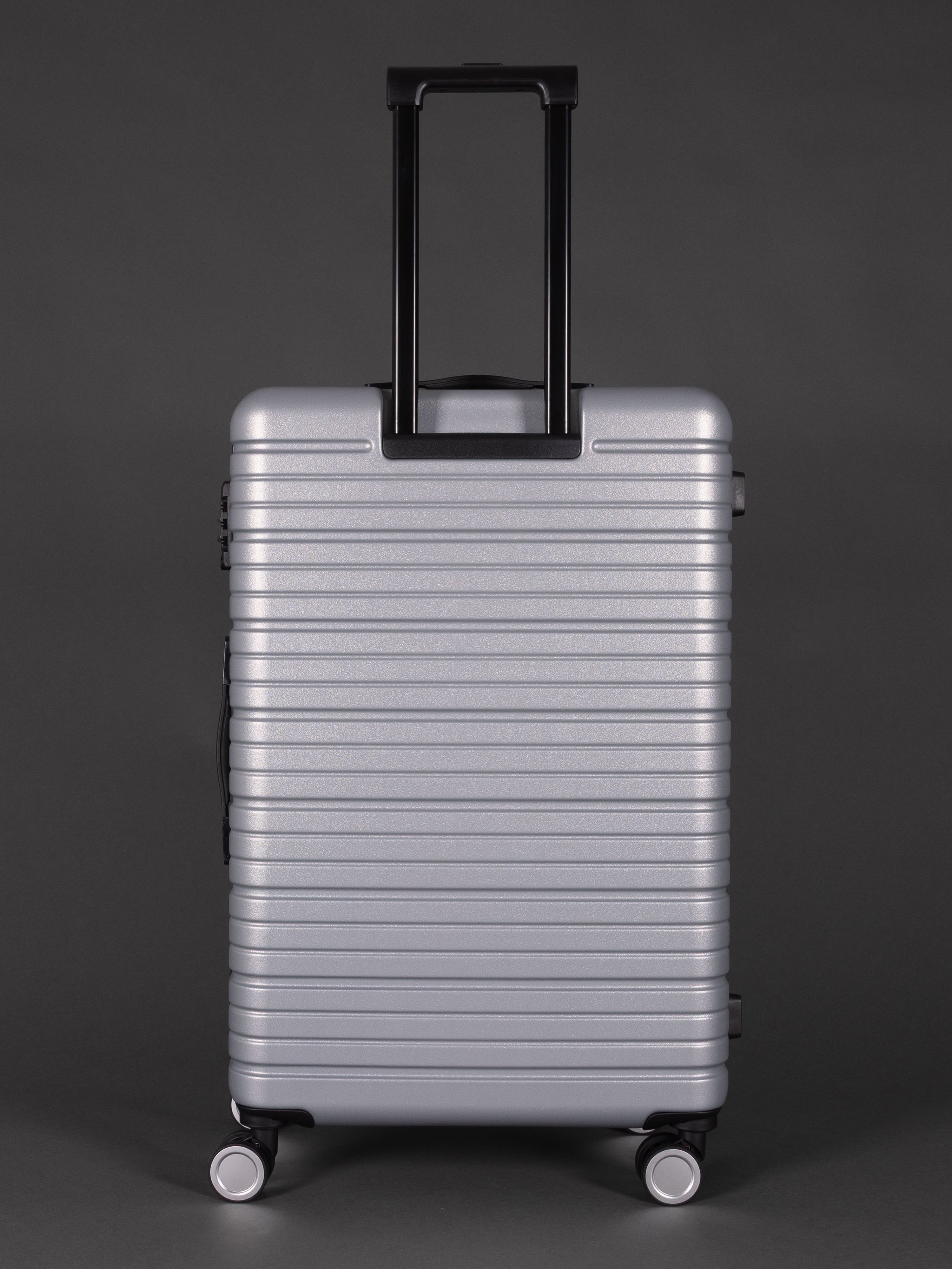 BEOW 3 Piece Silver Luggage Set – 20", 24" & 28" Suitcases with Expandable Hard Shell, Spinner Wheels & TSA Locks