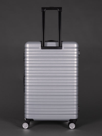BEOW 3 Piece Silver Luggage Set – 20", 24" & 28" Suitcases with Expandable Hard Shell, Spinner Wheels & TSA Locks