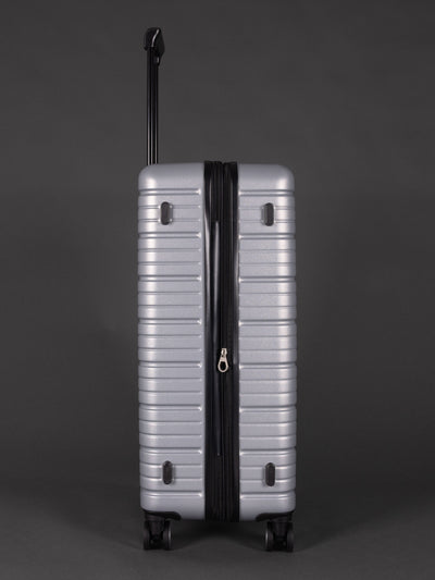 BEOW 3 Piece Silver Luggage Set – 20", 24" & 28" Suitcases with Expandable Hard Shell, Spinner Wheels & TSA Locks