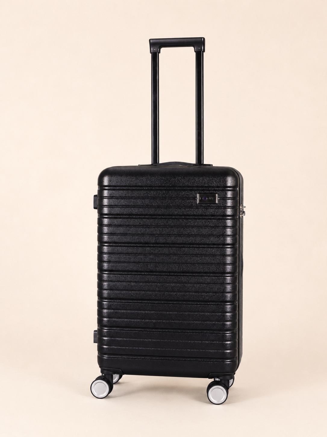 BEOW 3 Piece Black Luggage Set – 20", 24" & 28" Suitcases with Expandable Hard Shell, Spinner Wheels & TSA Locks