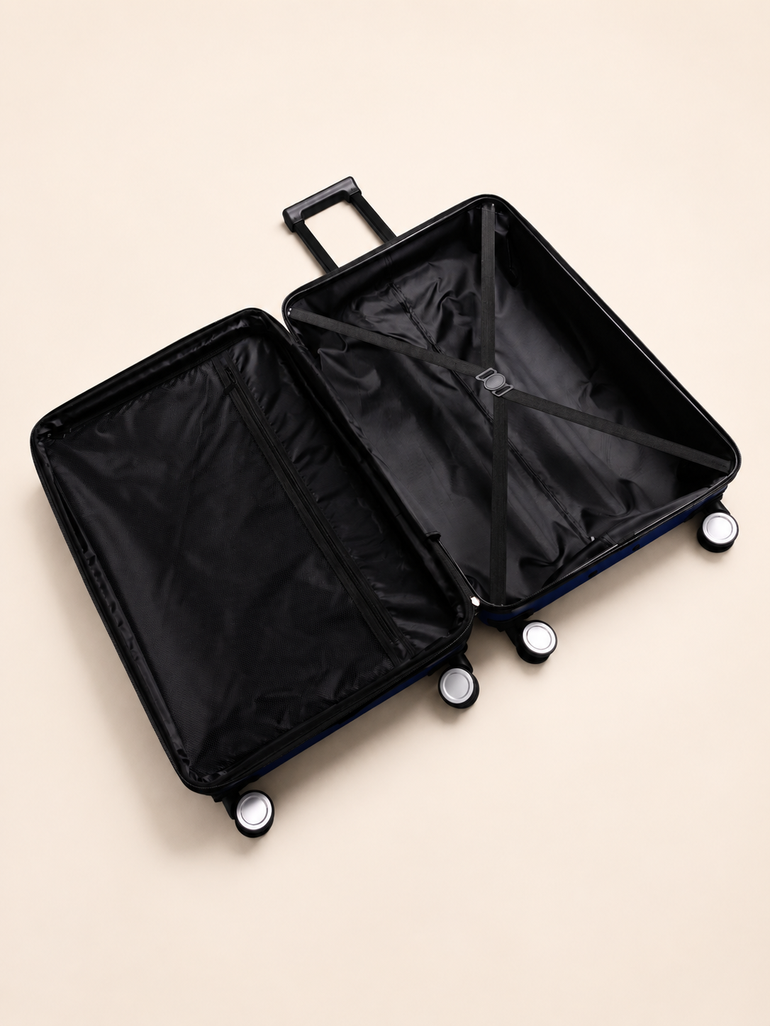 BEOW 3 Piece Blue Luggage Set – 20", 24" & 28" Suitcases with Expandable Hard Shell, Spinner Wheels & TSA Locks