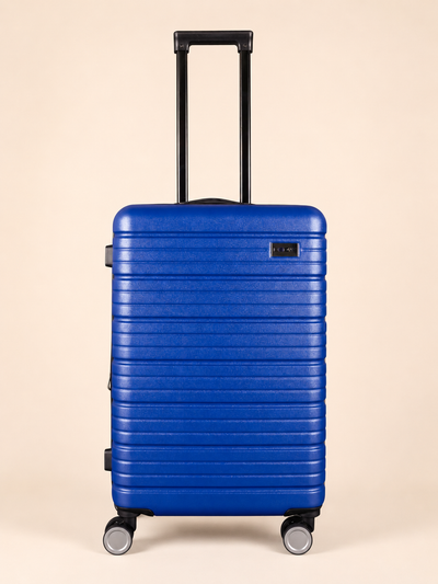 BEOW 3 Piece Blue Luggage Set – 20", 24" & 28" Suitcases with Expandable Hard Shell, Spinner Wheels & TSA Locks