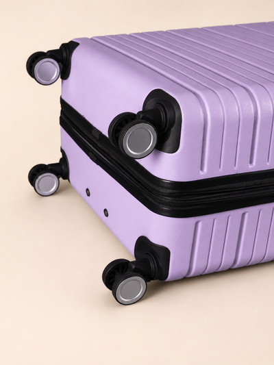 BEOW 3 Piece Lavender Luggage Set – 20", 24" & 28" Suitcases with Expandable Hard Shell, Spinner Wheels & TSA Locks