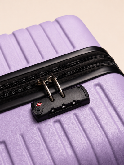 BEOW 3 Piece Lavender Luggage Set – 20", 24" & 28" Suitcases with Expandable Hard Shell, Spinner Wheels & TSA Locks