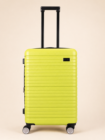 BEOW 3 Piece Lime Green Luggage Set – 20", 24" & 28" Suitcases with Expandable Hard Shell, Spinner Wheels & TSA Locks