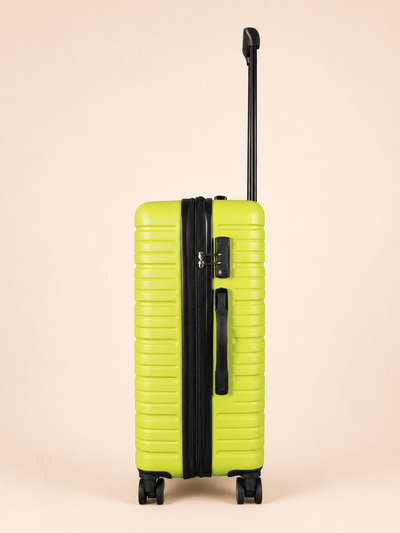 BEOW 3 Piece Lime Green Luggage Set – 20", 24" & 28" Suitcases with Expandable Hard Shell, Spinner Wheels & TSA Locks