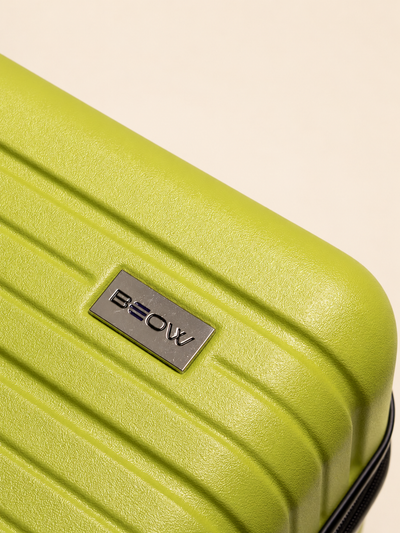 BEOW 3 Piece Lime Green Luggage Set – 20", 24" & 28" Suitcases with Expandable Hard Shell, Spinner Wheels & TSA Locks