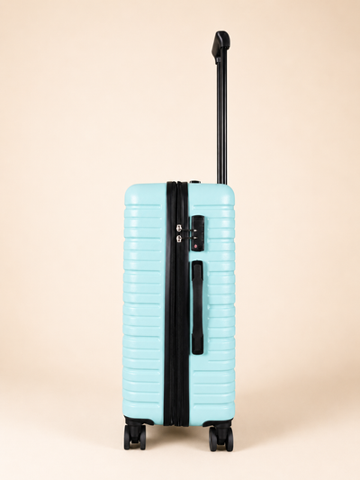 BEOW 3 Piece Mint Luggage Set – 20", 24" & 28" Suitcases with Expandable Hard Shell, Spinner Wheels & TSA Locks