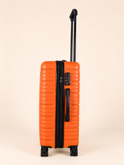 BEOW 3 Piece Orange Luggage Set – 20", 24" & 28" Suitcases with Expandable Hard Shell, Spinner Wheels & TSA Locks