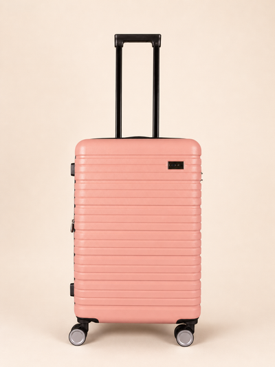 BEOW 3 Piece Pink Luggage Set – 20", 24" & 28" Suitcases with Expandable Hard Shell, Spinner Wheels & TSA Locks