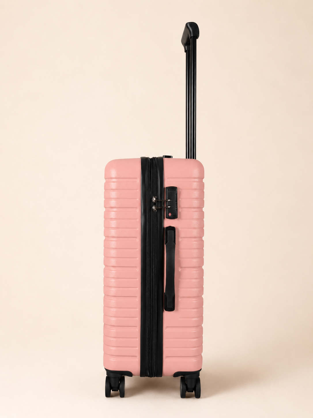 BEOW 3 Piece Pink Luggage Set – 20", 24" & 28" Suitcases with Expandable Hard Shell, Spinner Wheels & TSA Locks