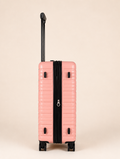 BEOW 3 Piece Pink Luggage Set – 20", 24" & 28" Suitcases with Expandable Hard Shell, Spinner Wheels & TSA Locks
