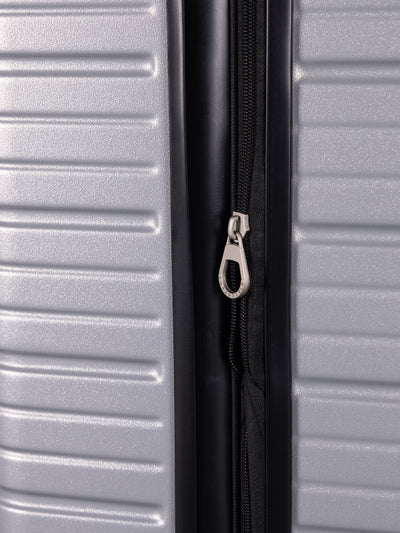 BEOW 3 Piece Silver Luggage Set – 20", 24" & 28" Suitcases with Expandable Hard Shell, Spinner Wheels & TSA Locks