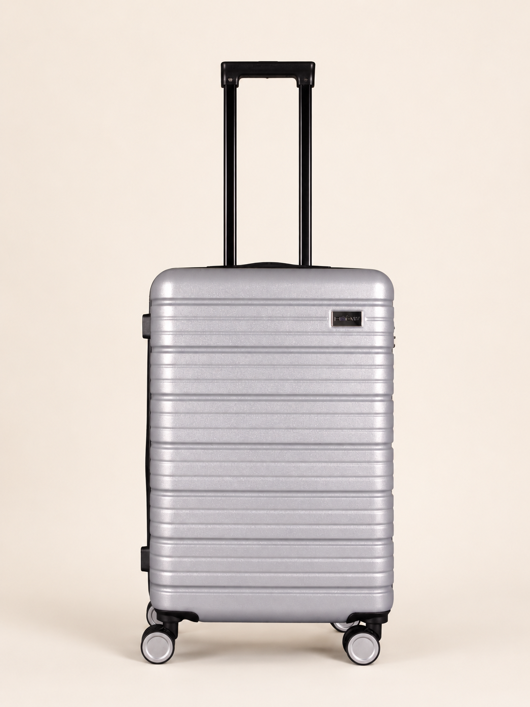 BEOW 3 Piece Silver Luggage Set – 20", 24" & 28" Suitcases with Expandable Hard Shell, Spinner Wheels & TSA Locks