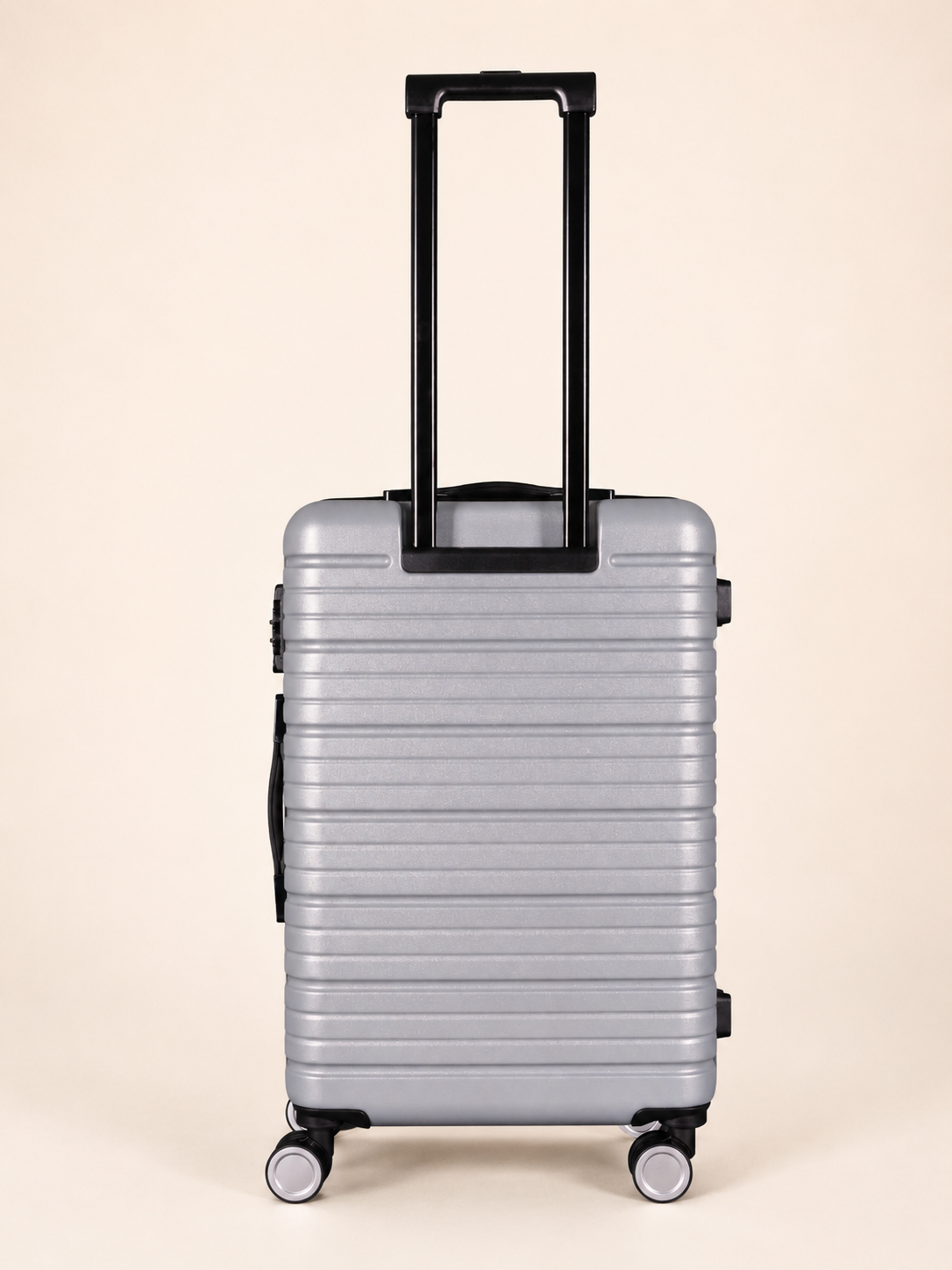 BEOW 3 Piece Silver Luggage Set – 20", 24" & 28" Suitcases with Expandable Hard Shell, Spinner Wheels & TSA Locks