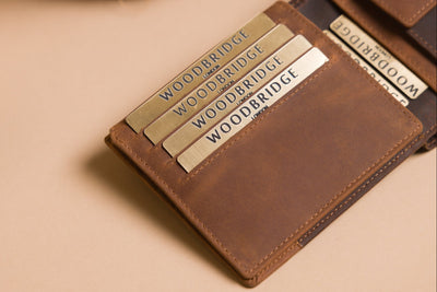 Personalised Brown & Cognac Leather Wallet – Bifold with Coin Pocket